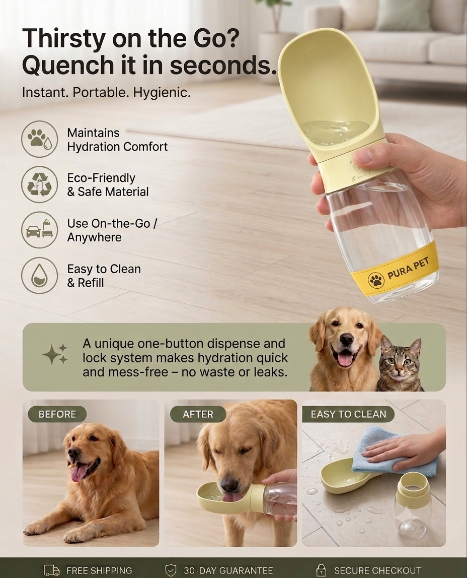 Pura Pet™ Portable Pet Water Bottle